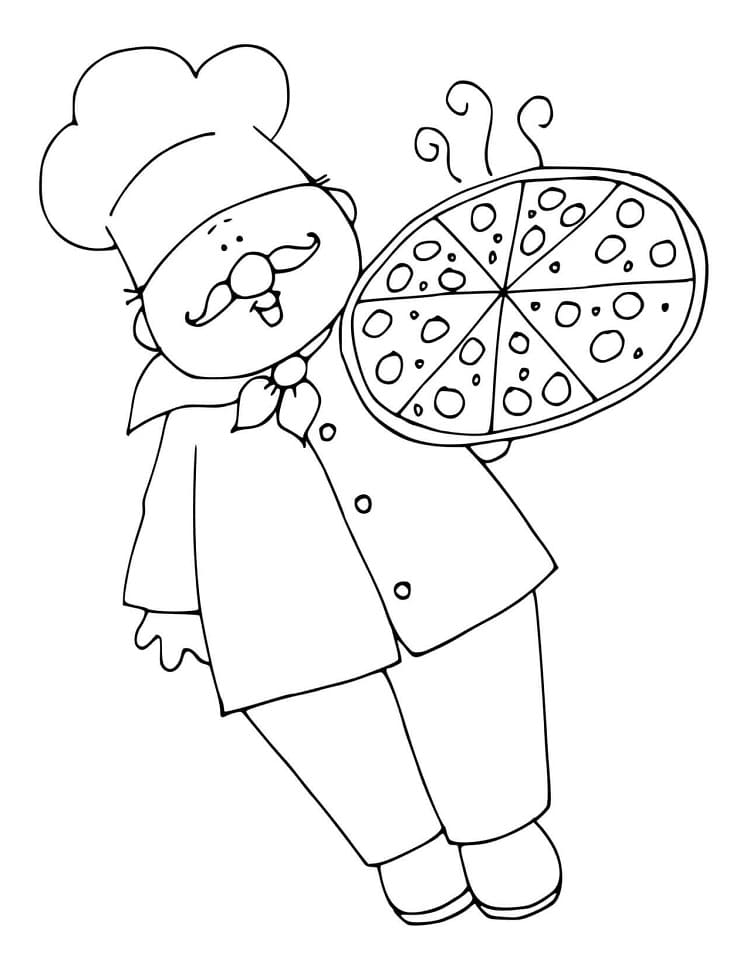 Pizzaiolo Meraviglioso da colorare