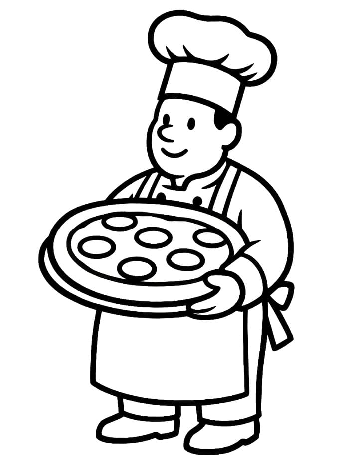 Pizzaiolo Straordinario da colorare