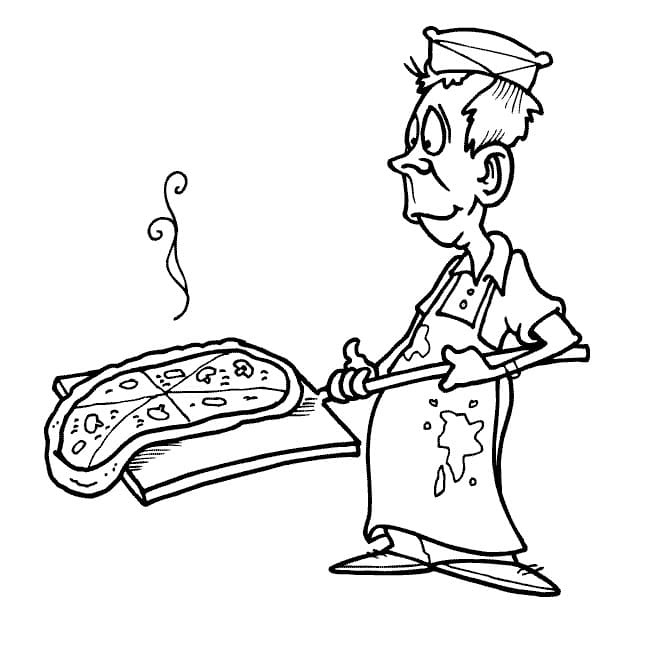 Pizzaiolo da Stampare da colorare