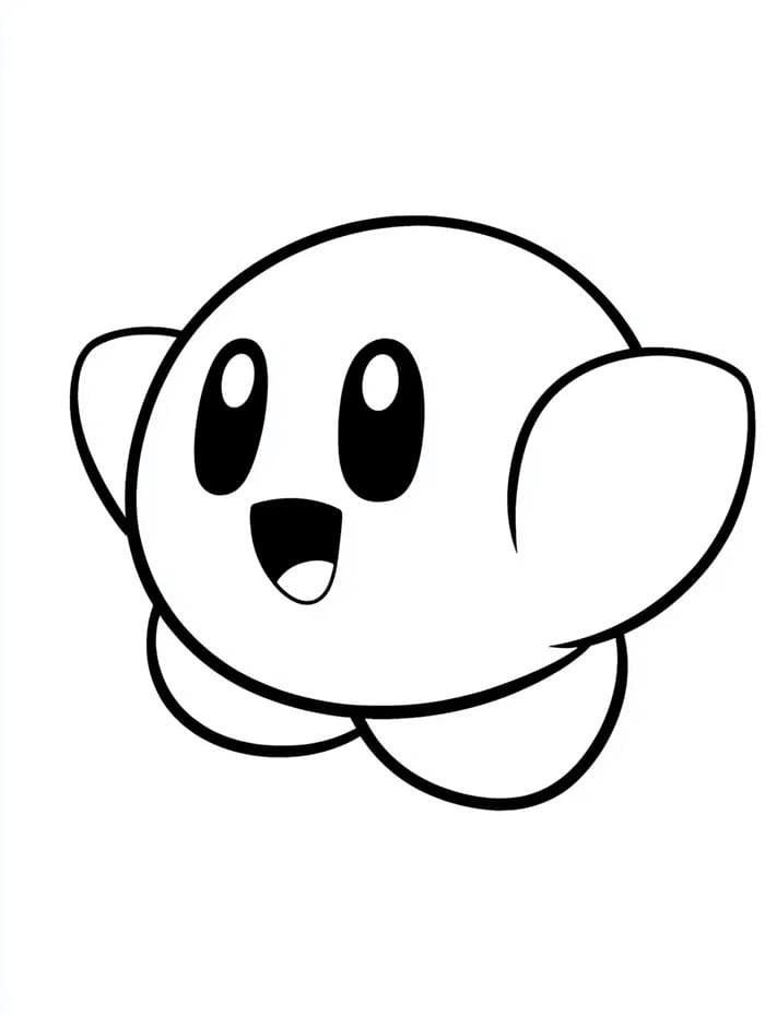 Stampa Kirby da colorare