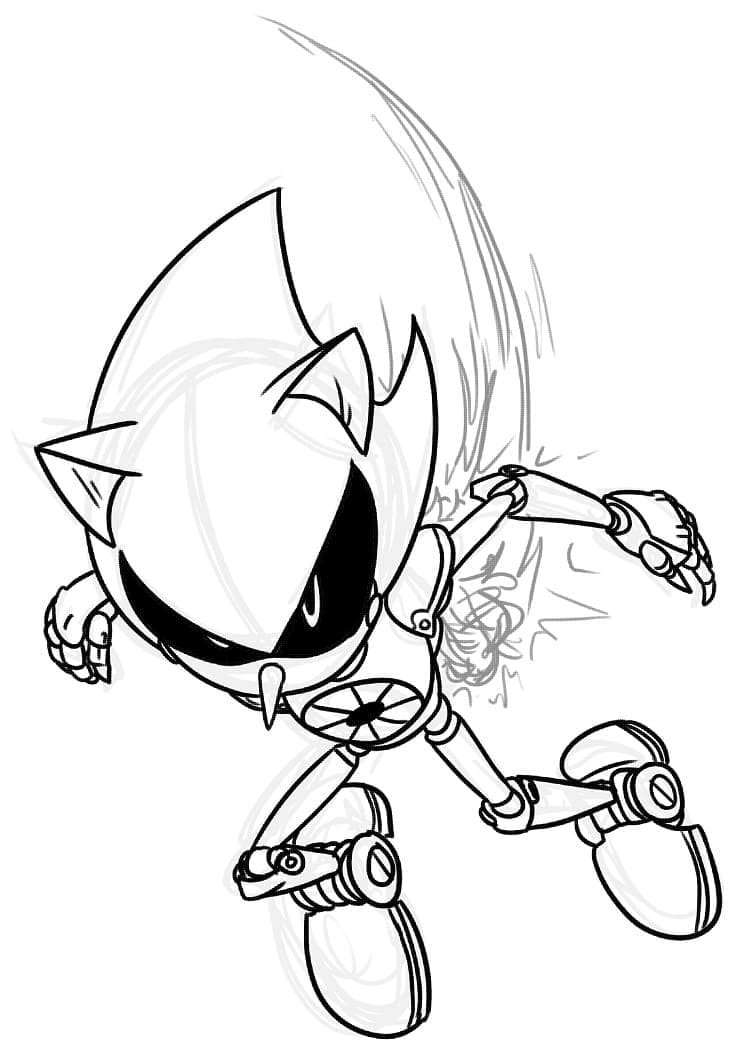 Stampa Metal Sonic da colorare