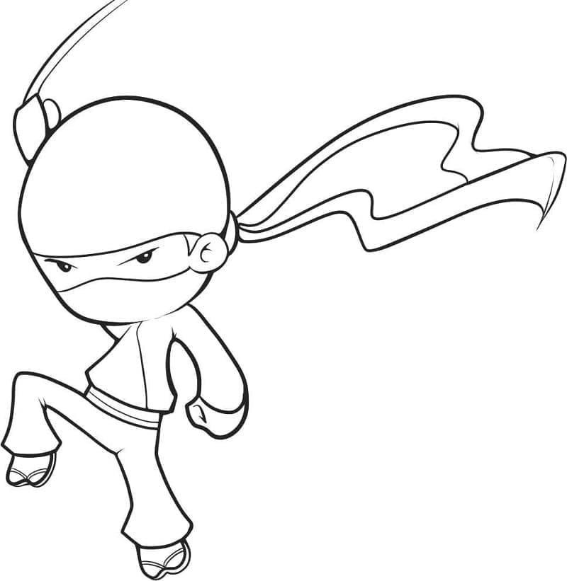 Stampa Ninja da colorare