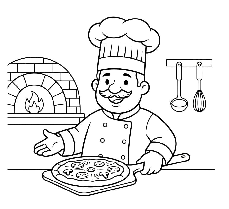 Stampa Pizzaiolo da colorare