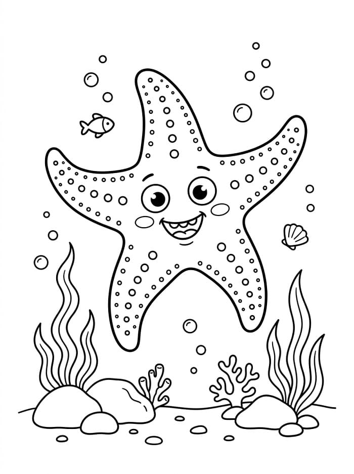 Stella Marina Oceanica da colorare