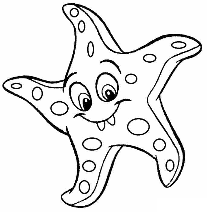 Stella Marina Stampabile per Bambini da colorare