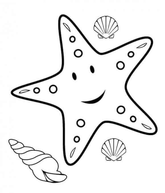 Stella Marina per Bimbi di 1 Anno da colorare