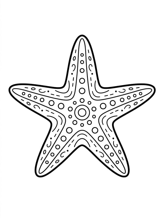 Una Stella Marina Carina da colorare