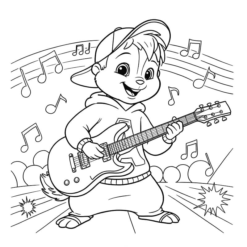 Alvin Superstar Animato da colorare