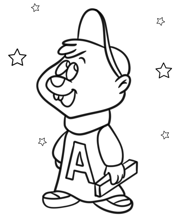 Alvin Superstar Carino da colorare