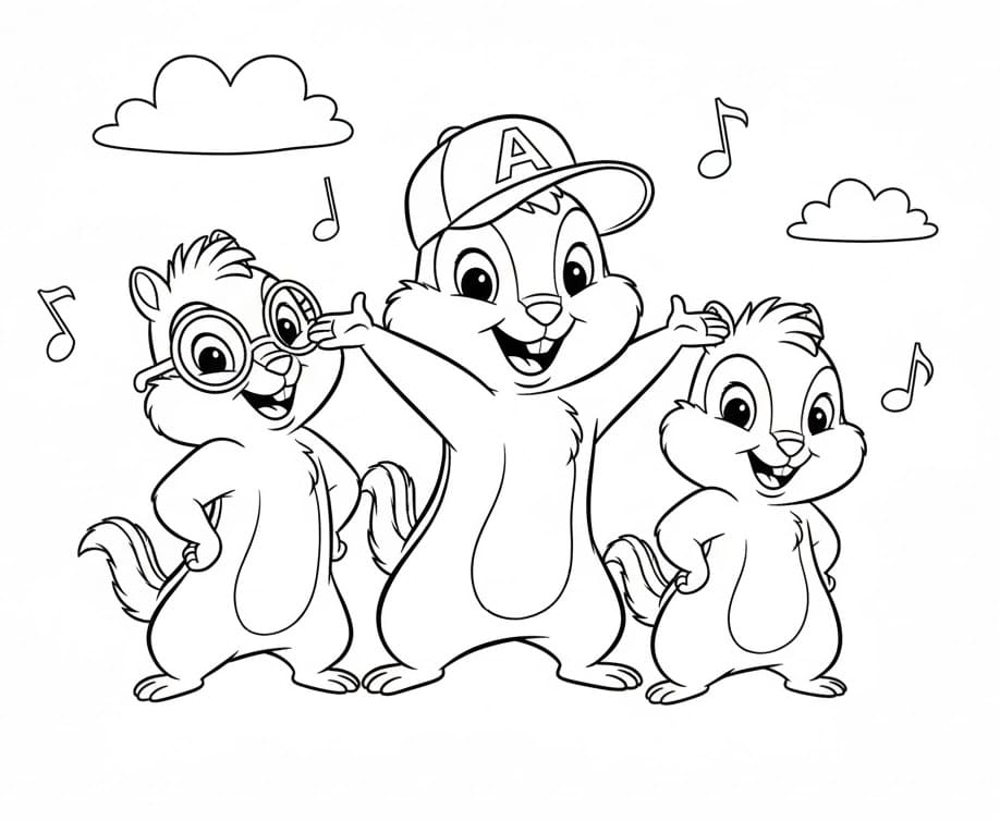 Alvin Superstar Cartone da colorare