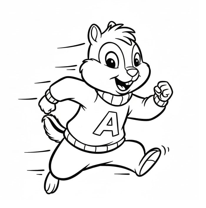 Alvin Superstar Facile da colorare