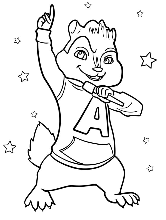Alvin Superstar Spettacolare da colorare