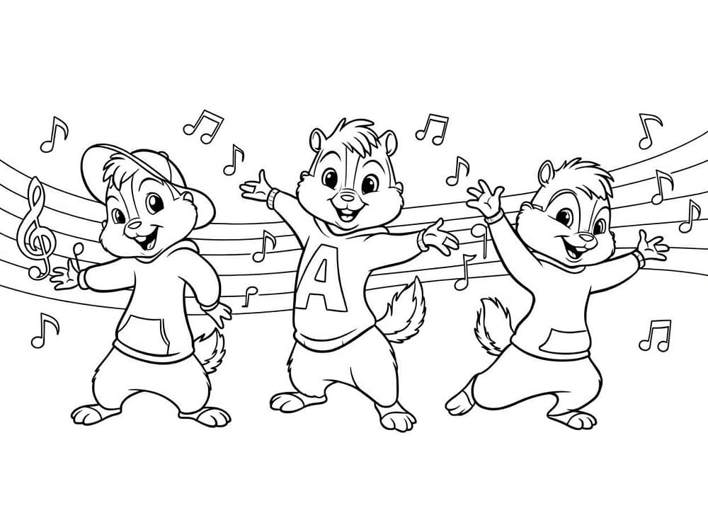 Alvin Superstar Stampabile Gratis da colorare