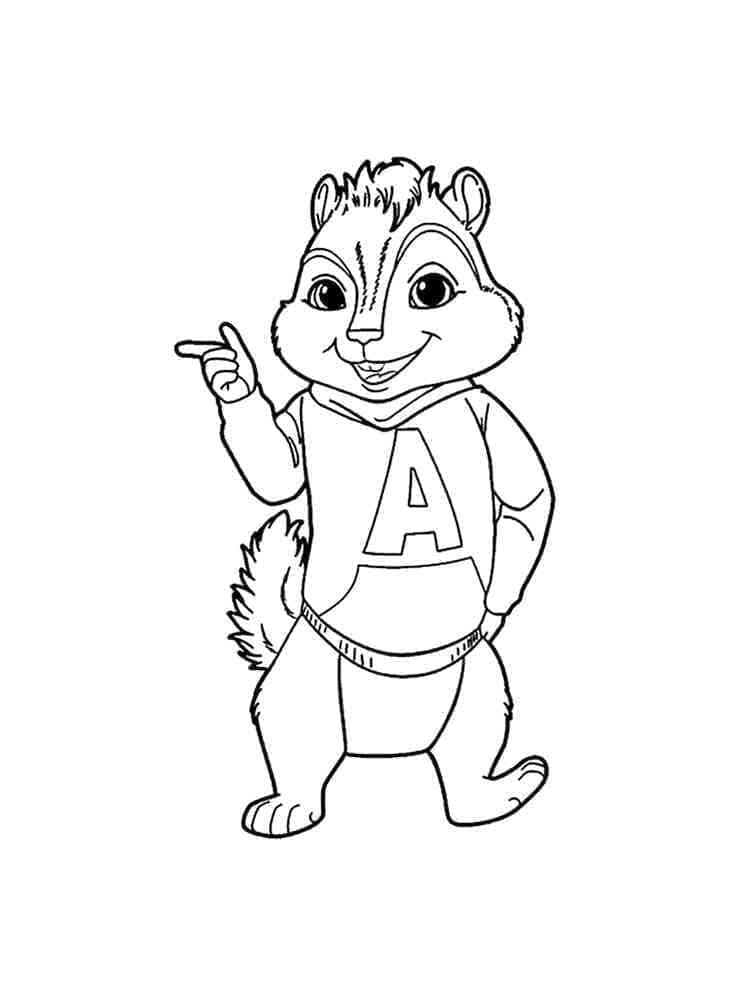 Alvin Superstar Stampabile per Bambini da colorare