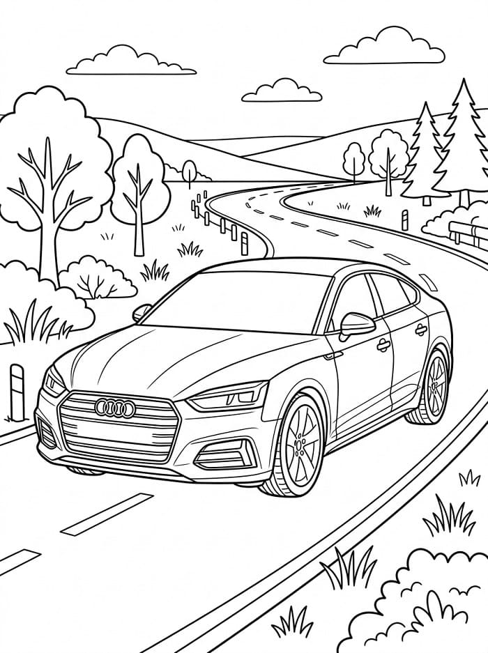 Audi Semplice da colorare