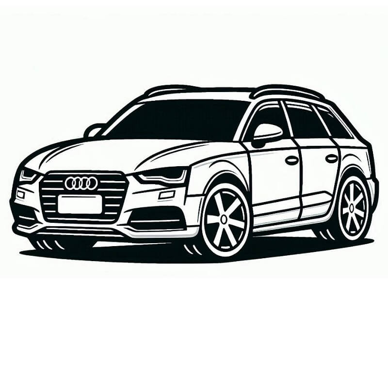 Audi Stampabile per Bambini da colorare