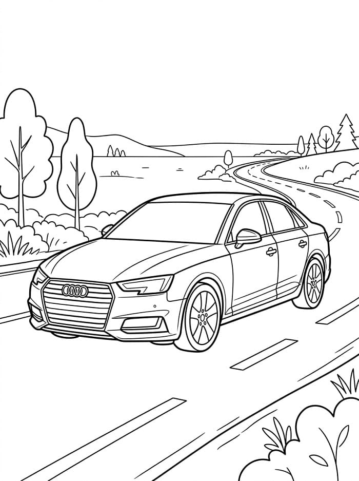 Audi in Guida da colorare