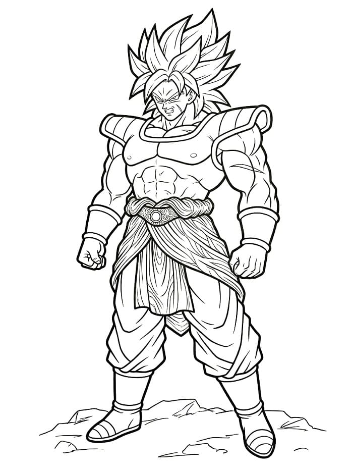 Broly Animato da colorare