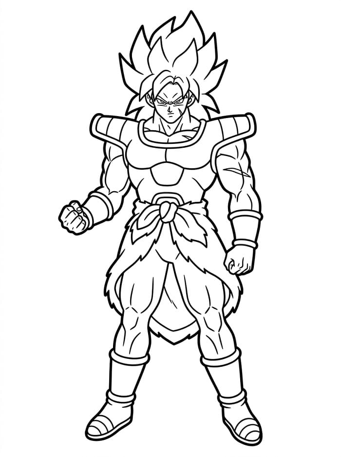 Broly Facile da colorare