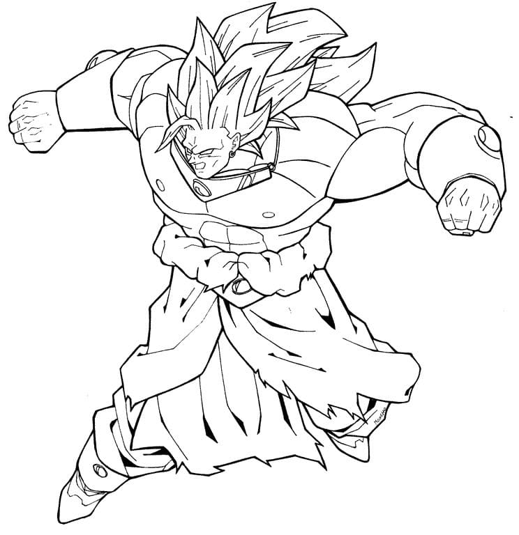 Broly Fantastico da colorare