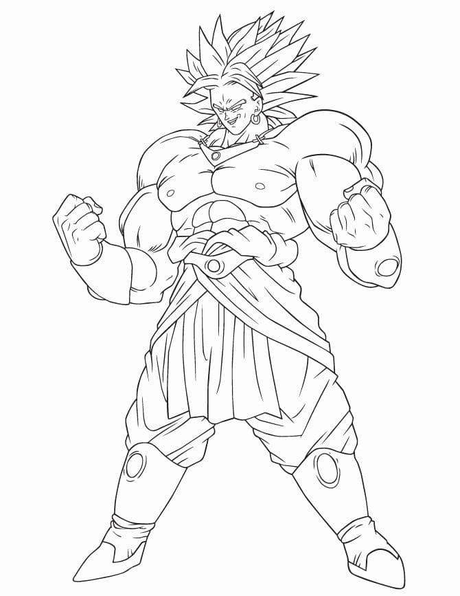 Broly Gratuito da colorare