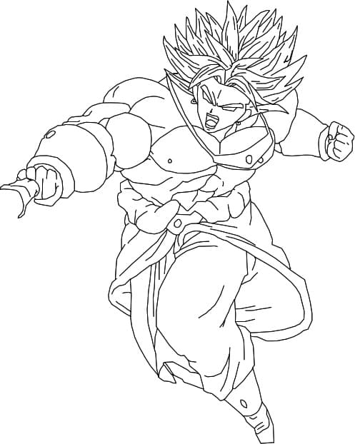 Broly Grazioso da colorare