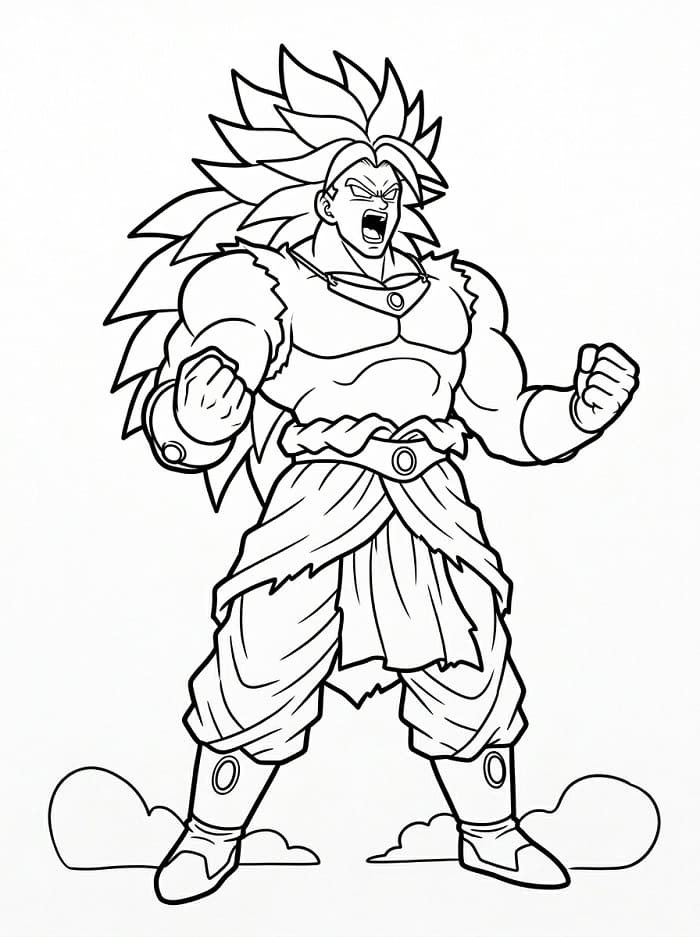Broly Immagine Gratis da colorare