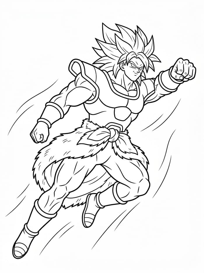 Broly Immagine Stampabile da colorare