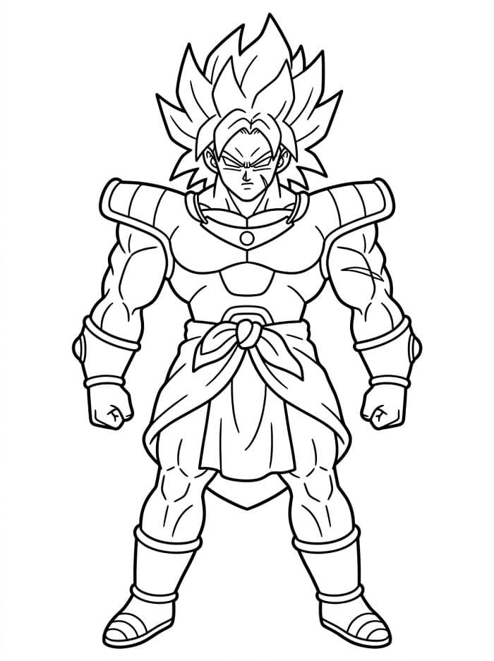 Broly Semplice da colorare