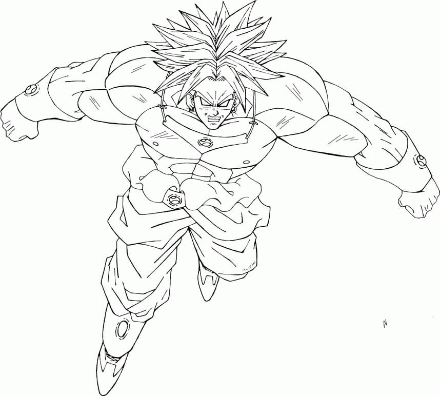Broly Stampabile Gratis da colorare
