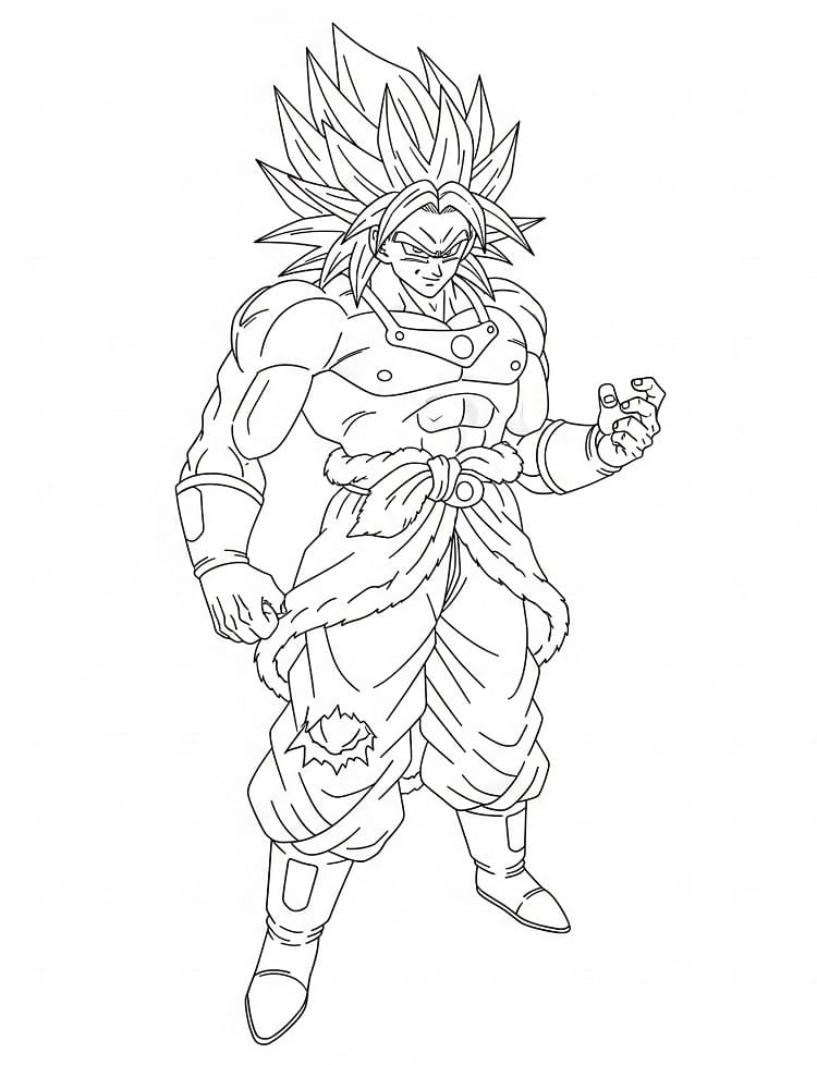 Broly Stampabile per Piccoli da colorare