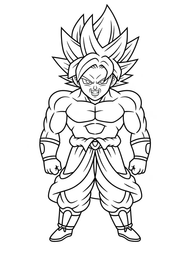 Broly Stampabile da colorare