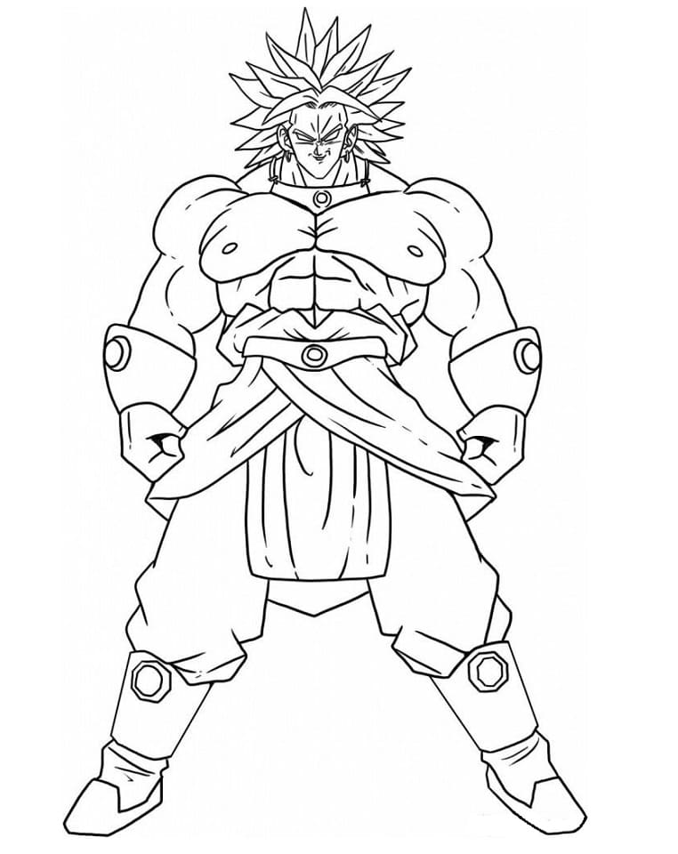 Broly Straordinario da colorare