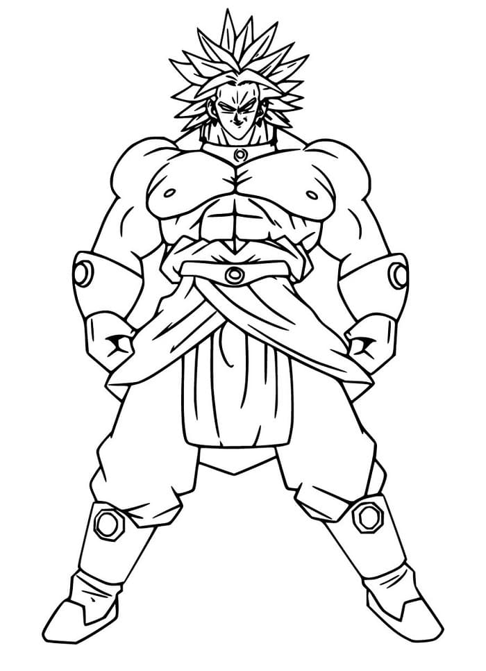 Broly da Dragon Ball Z da colorare