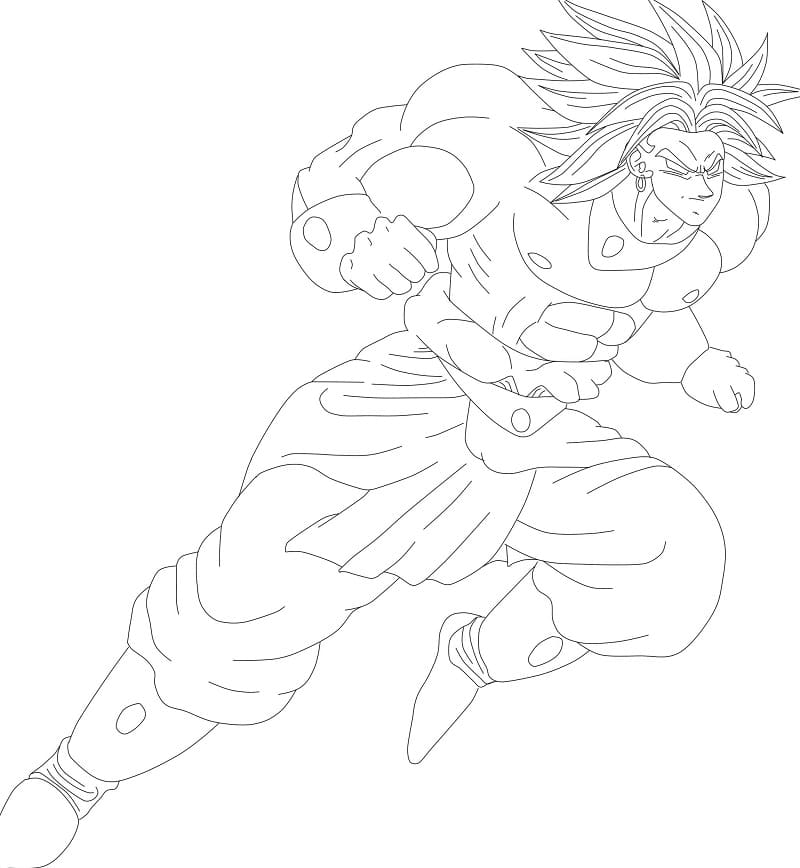 Broly in Dragon Ball Z da colorare