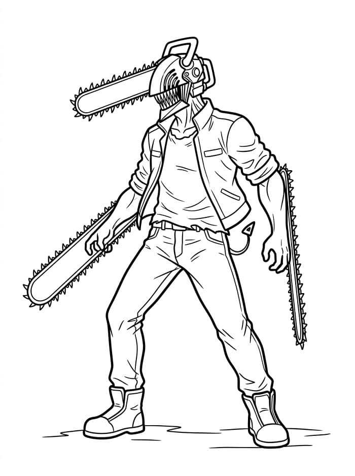 Chainsaw Man da colorare