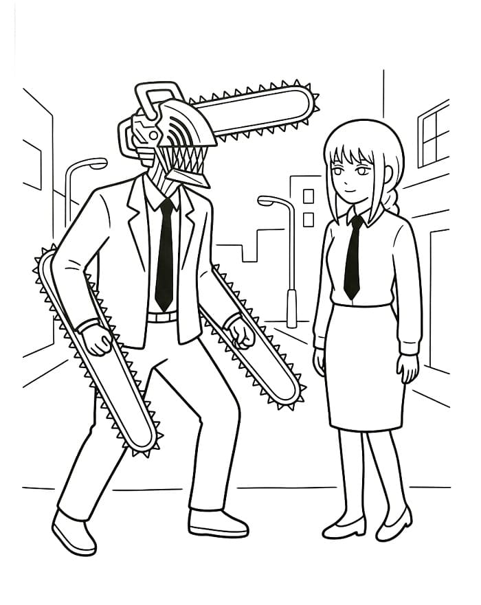 Chainsaw Man da Stampare da colorare