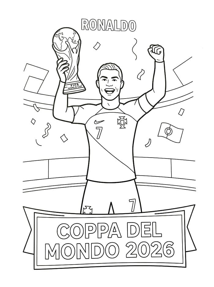 Coppa del Mondo 2026 Fantastica da colorare