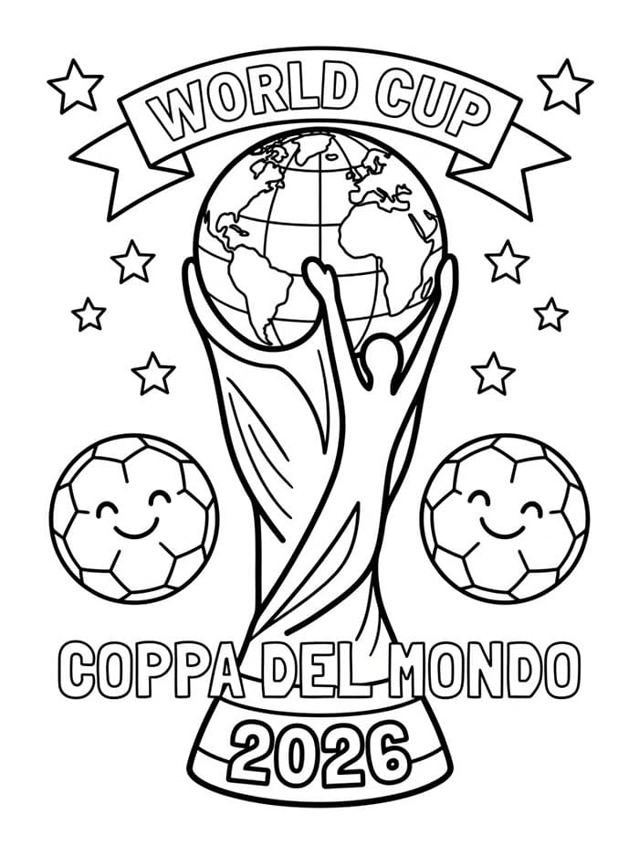 Coppa del Mondo 2026 Fifa da colorare