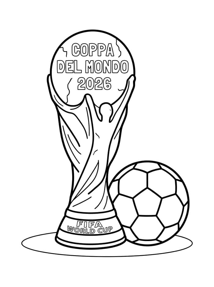 Coppa del Mondo 2026 Regalo da colorare