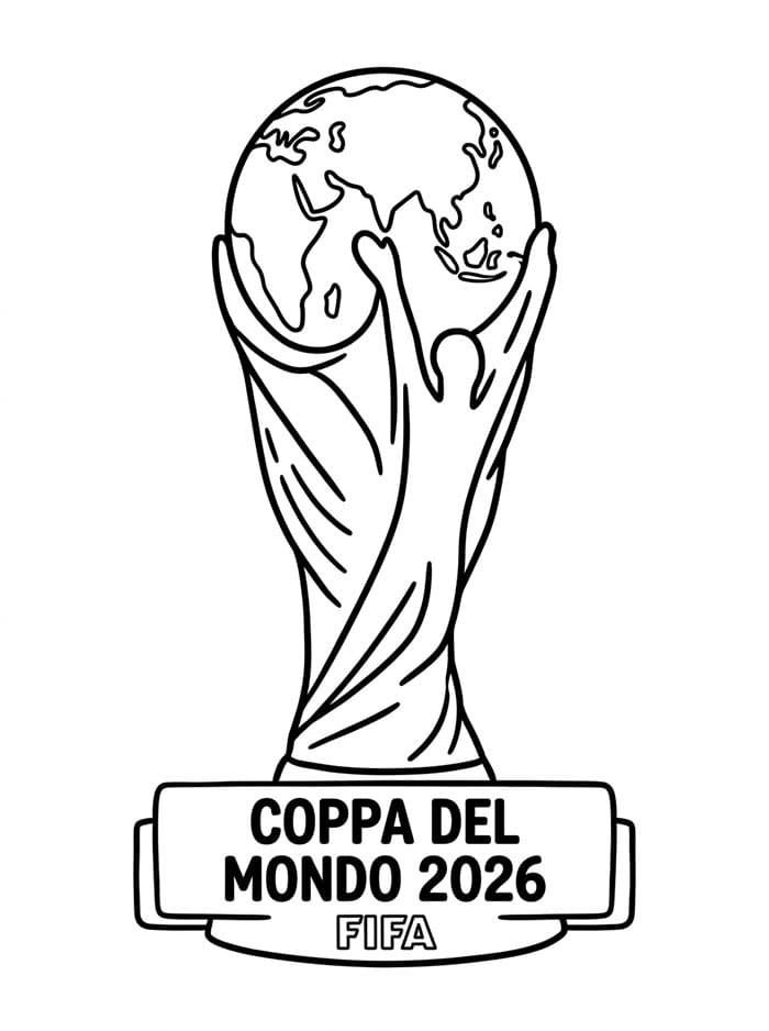 Coppa del Mondo 2026 da colorare