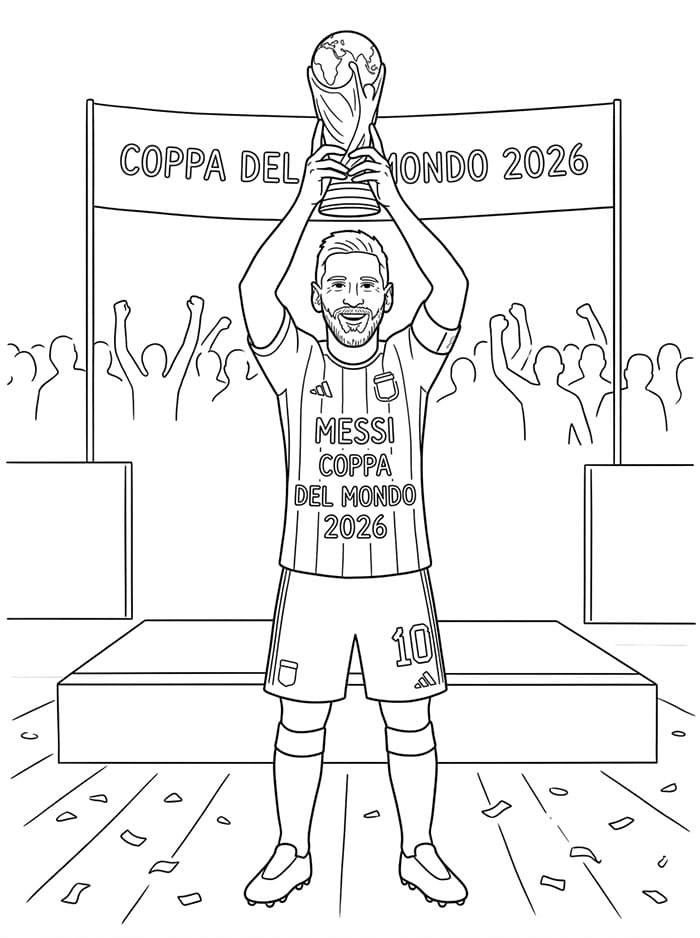 Coppa del Mondo 2026 Straordinaria da colorare