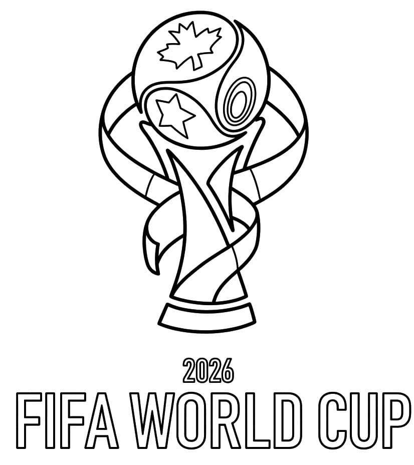 Coppa del Mondo 2026 per Bimbi di 1 Anno da colorare