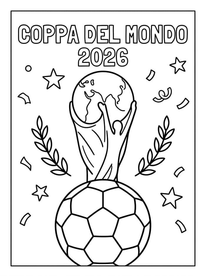 Coppa del Mondo 2026 per Bimbi da colorare