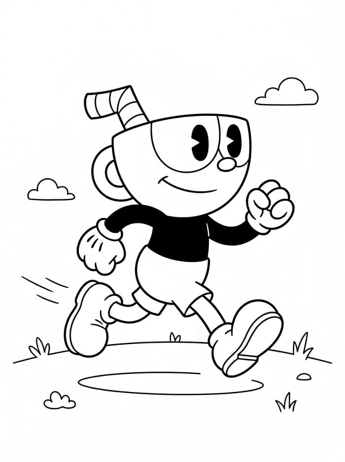 Cuphead Animato da colorare