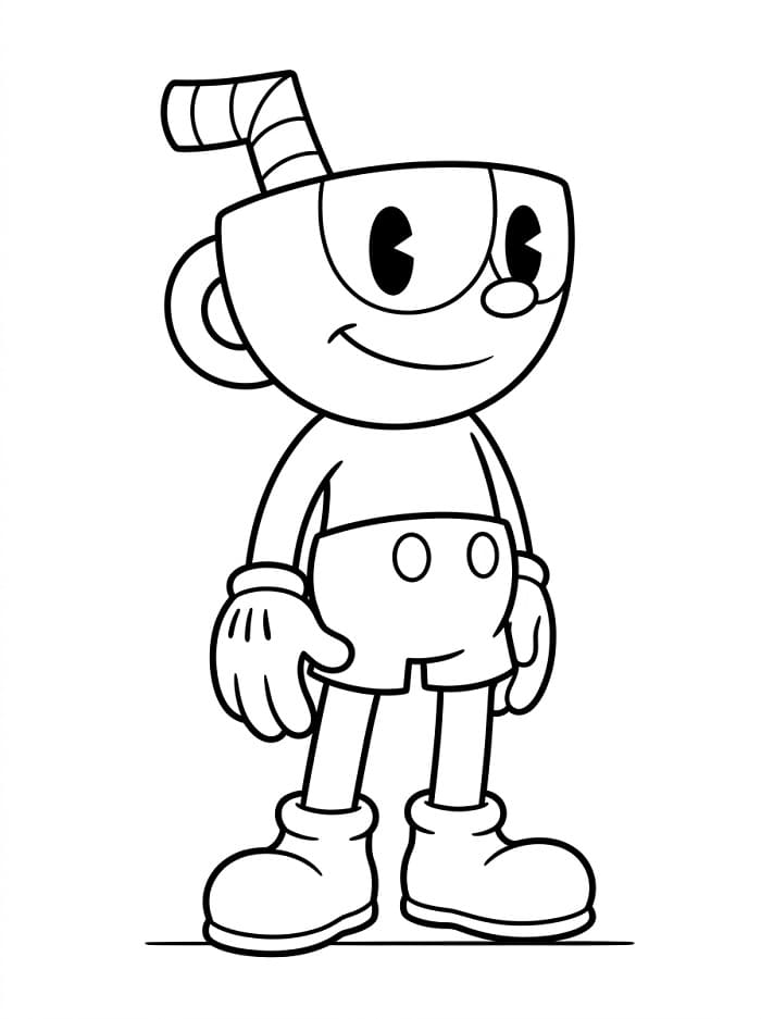 Cuphead Base da colorare