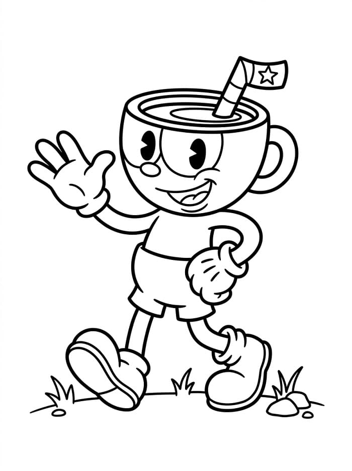 Cuphead da colorare
