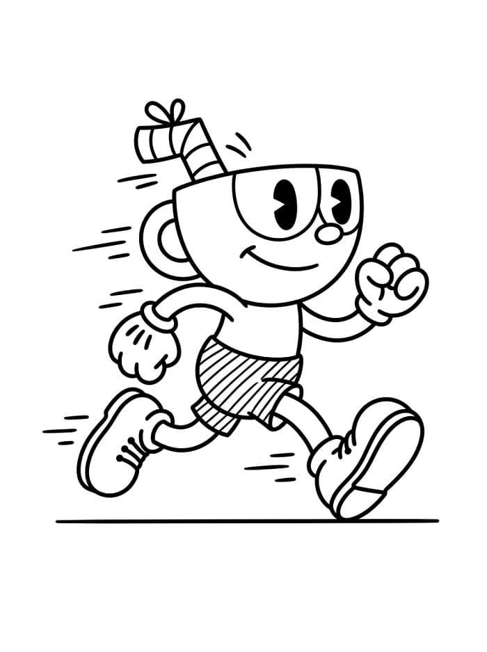 Cuphead Cartone da colorare