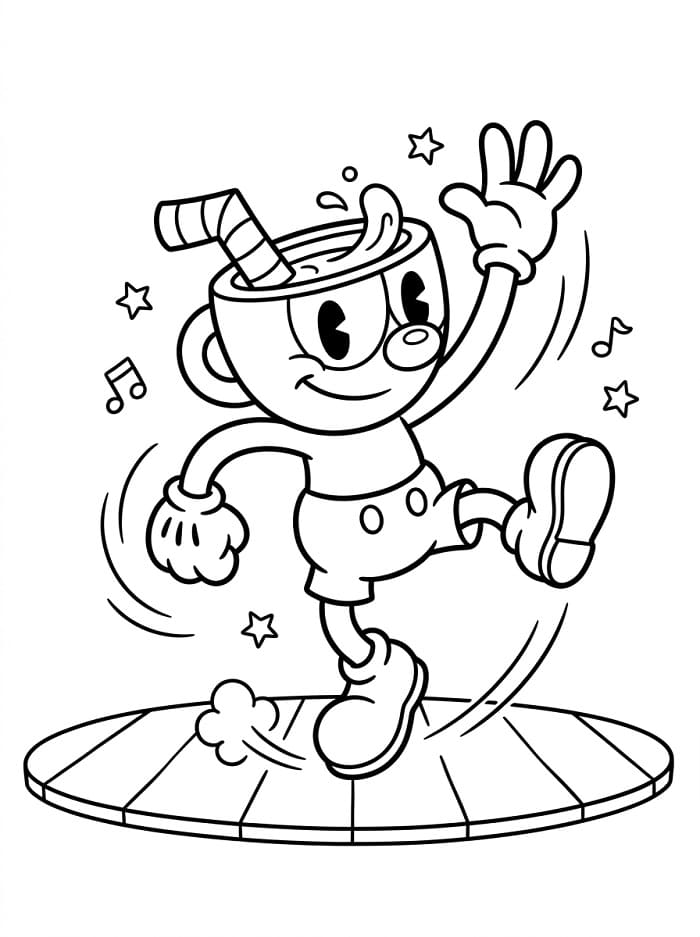 Cuphead Fantastico da colorare