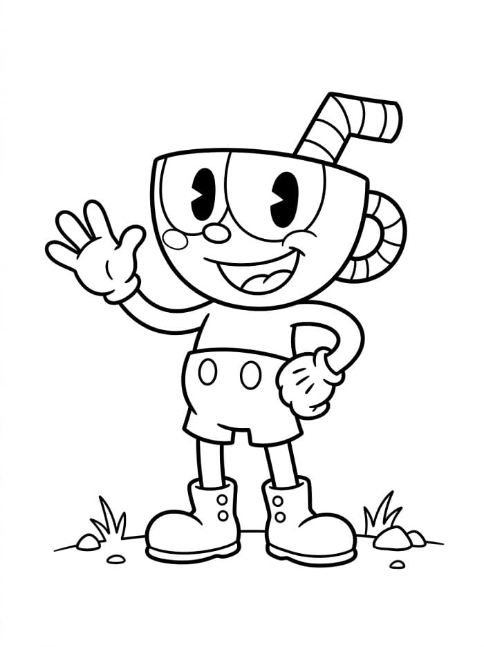 Cuphead Gioco da colorare